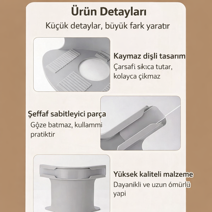 ÇarşafFix 4 Adet Çarşaf Tutucu Kaymaz Çarşaf Sabitleyici